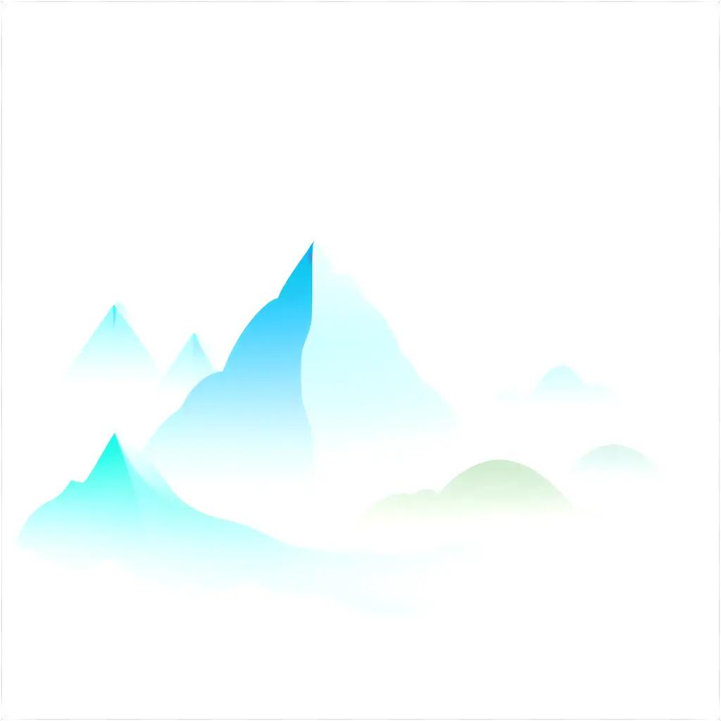 transparent aesthetic mountain scene