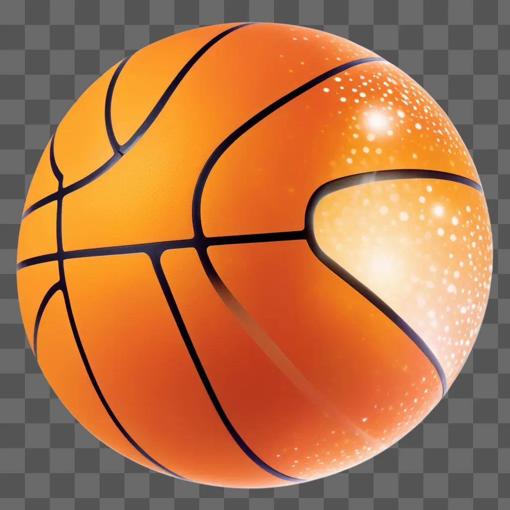 transparent basketball on a colorful background