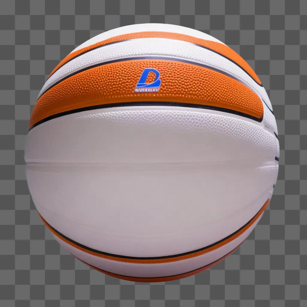 transparent basketball with a logo on it