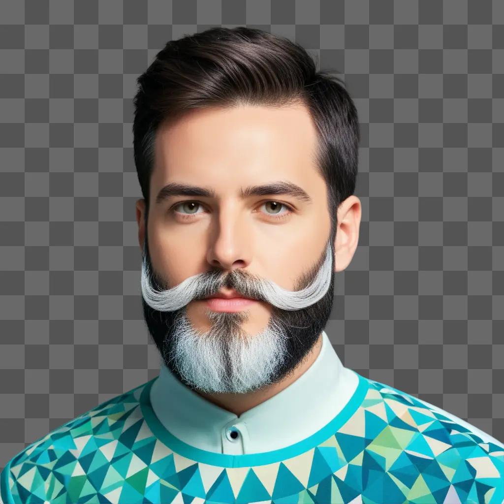 transparent beard and mustache on a mans face