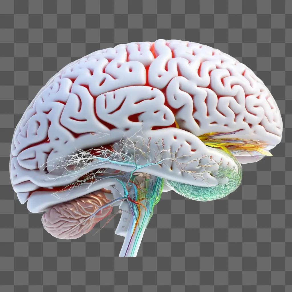 transparent brain shows its vascular system