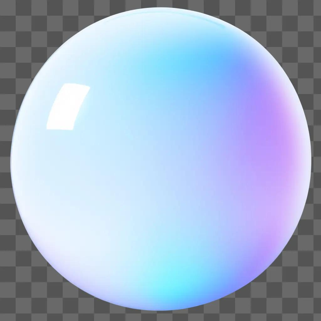 transparent bubble on a blue background