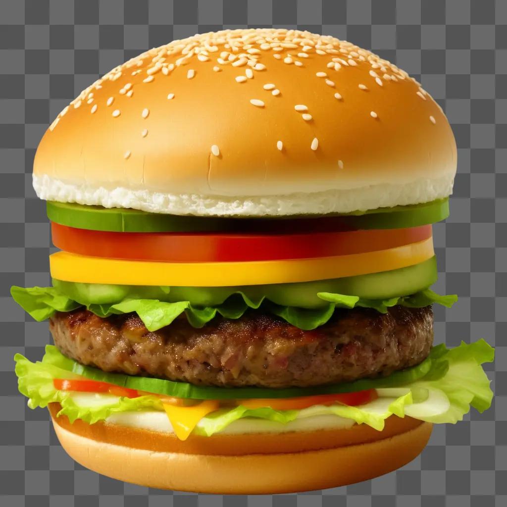 トッピング付き透明バーガー