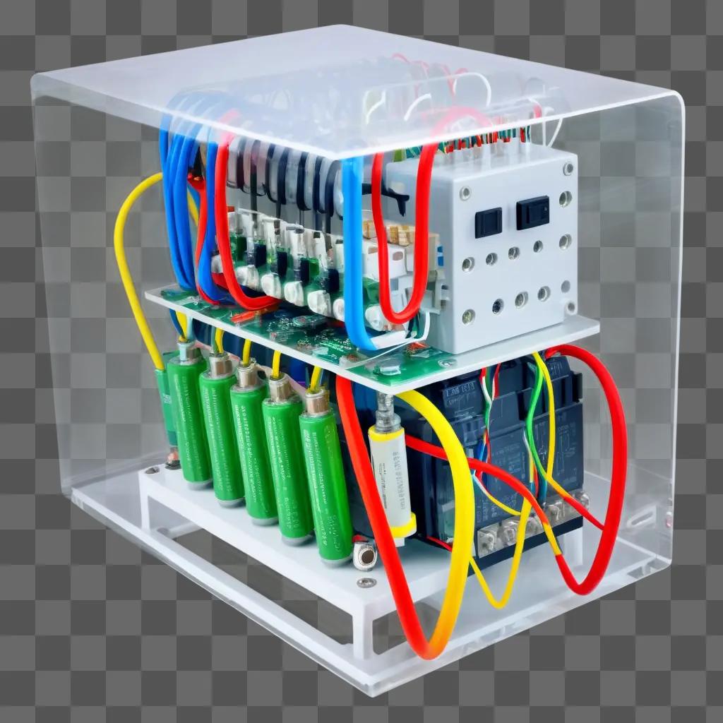 transparent case for a circuit board containing multiple electronic components