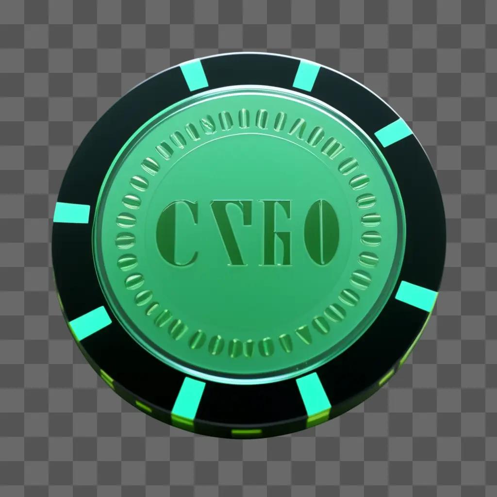 transparent casino chip with CTOE written on it