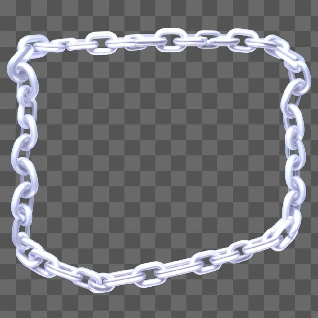 transparent chain frame on a white background