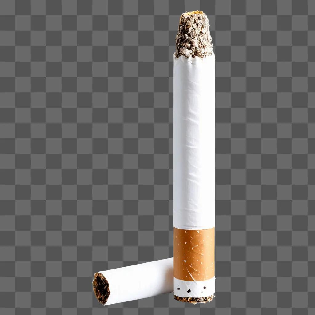 transparent cigarette is pictured with a lit one