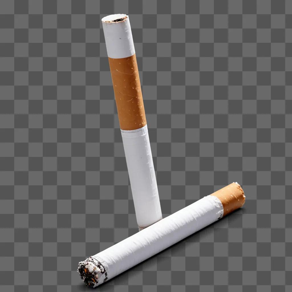 transparent cigarette laying on a gray surface