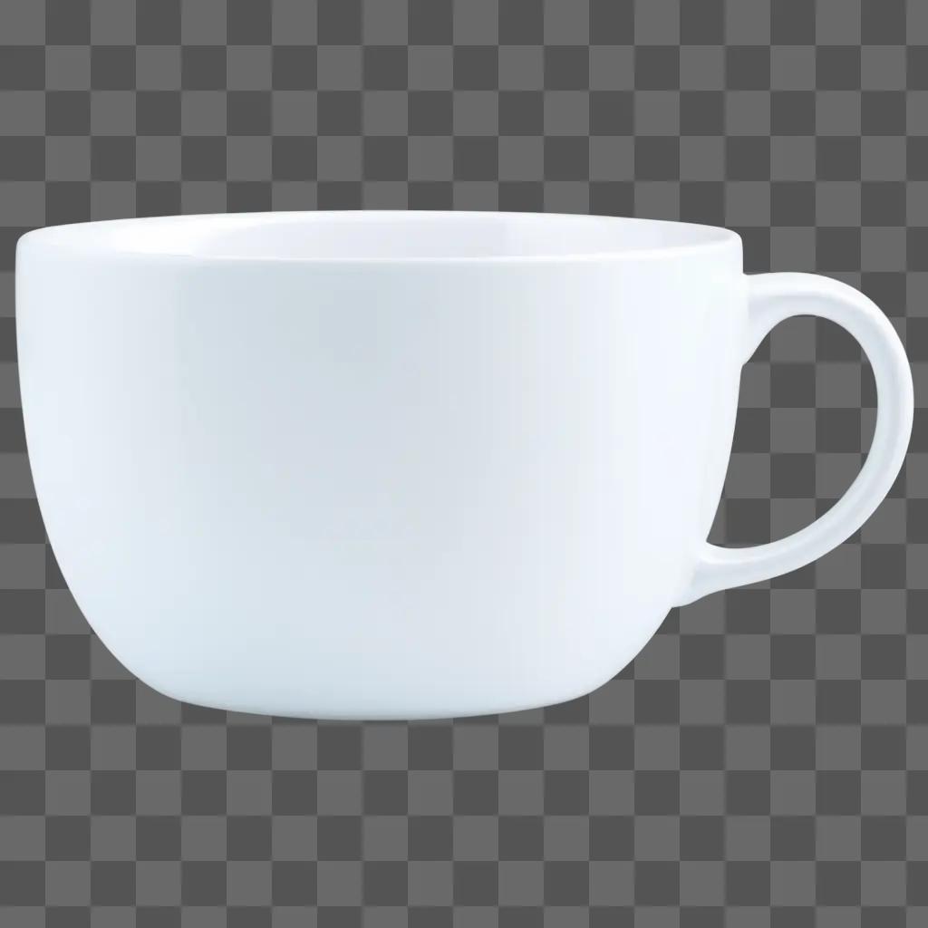 transparent coffee cup sits on a white background