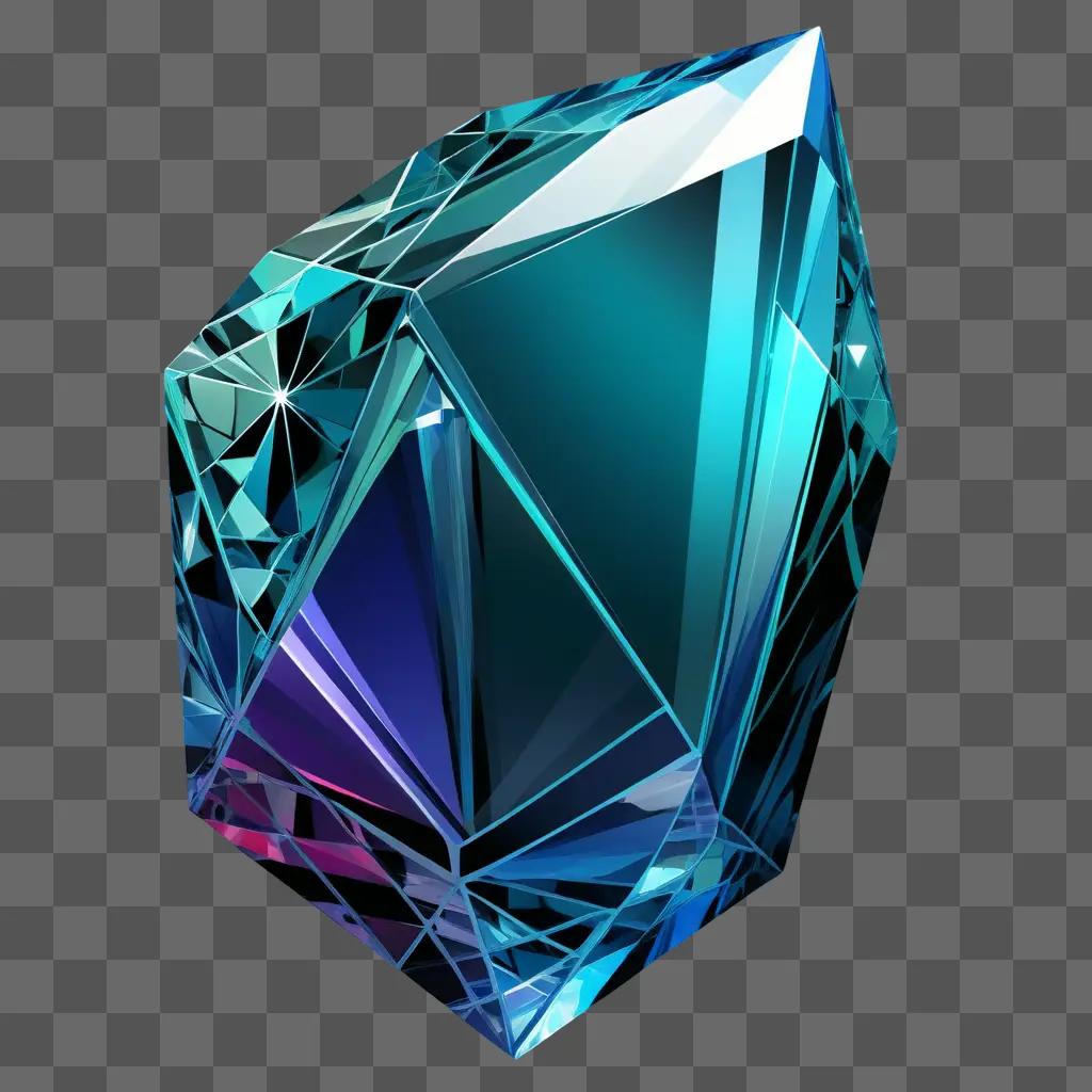 transparent crystal is on a dark background