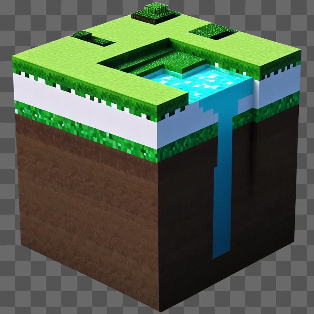 transparent cube in Minecraft