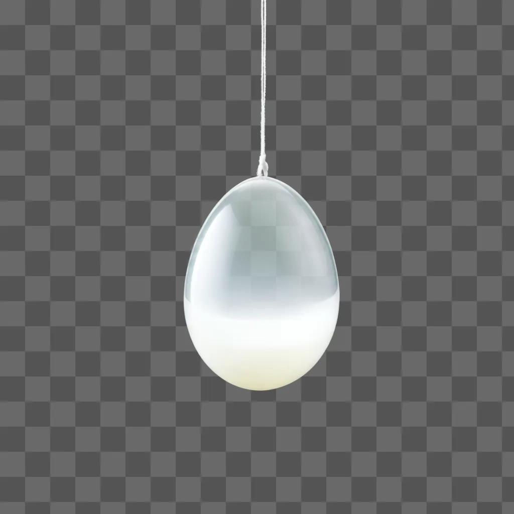 transparent egg on white background