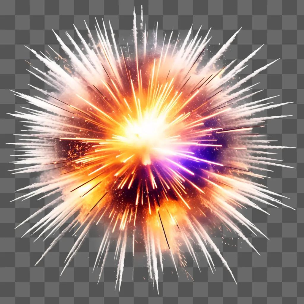 transparent explosion in a pink and yellow background