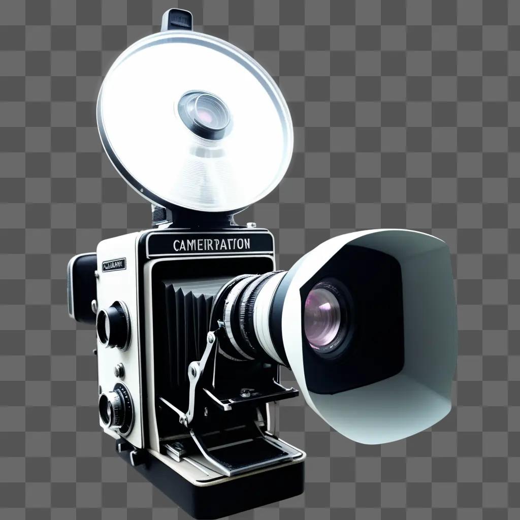 transparent film camera with a lens