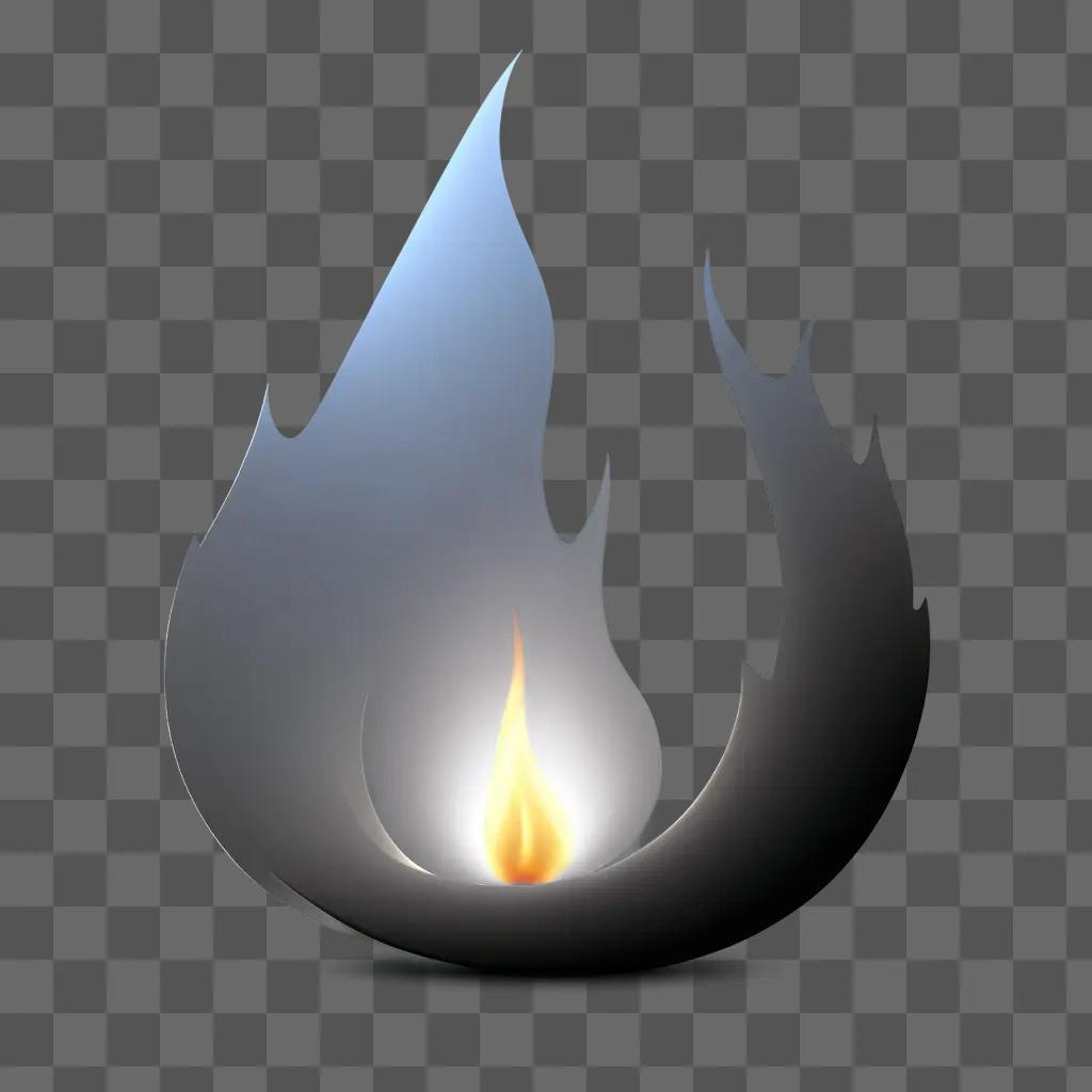 transparent flame in a white bowl