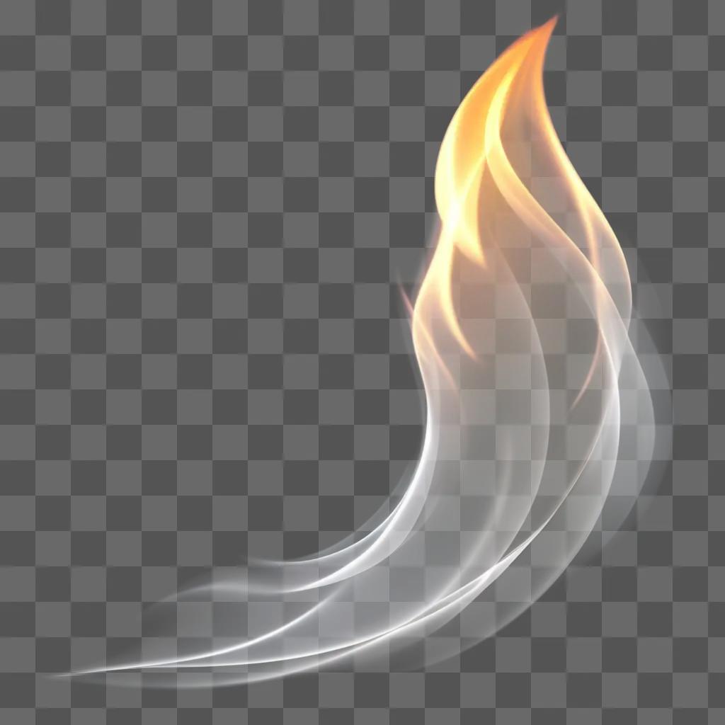 transparent flame with a white and yellow hue