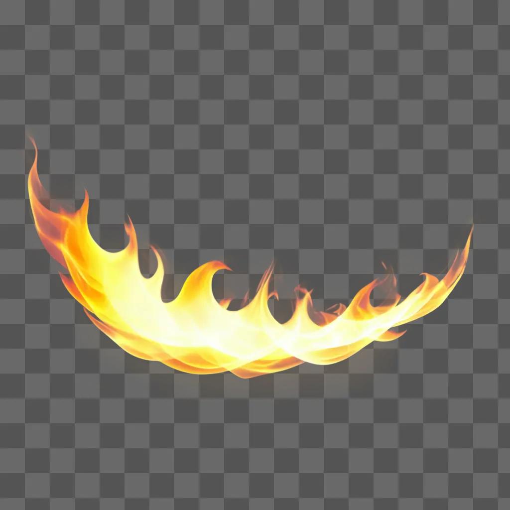 transparent flames design on a yellow background