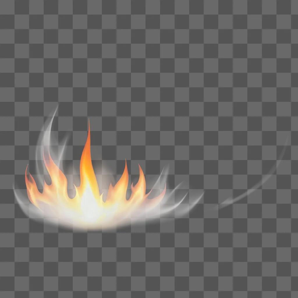 transparent flames graphic on a light beige background