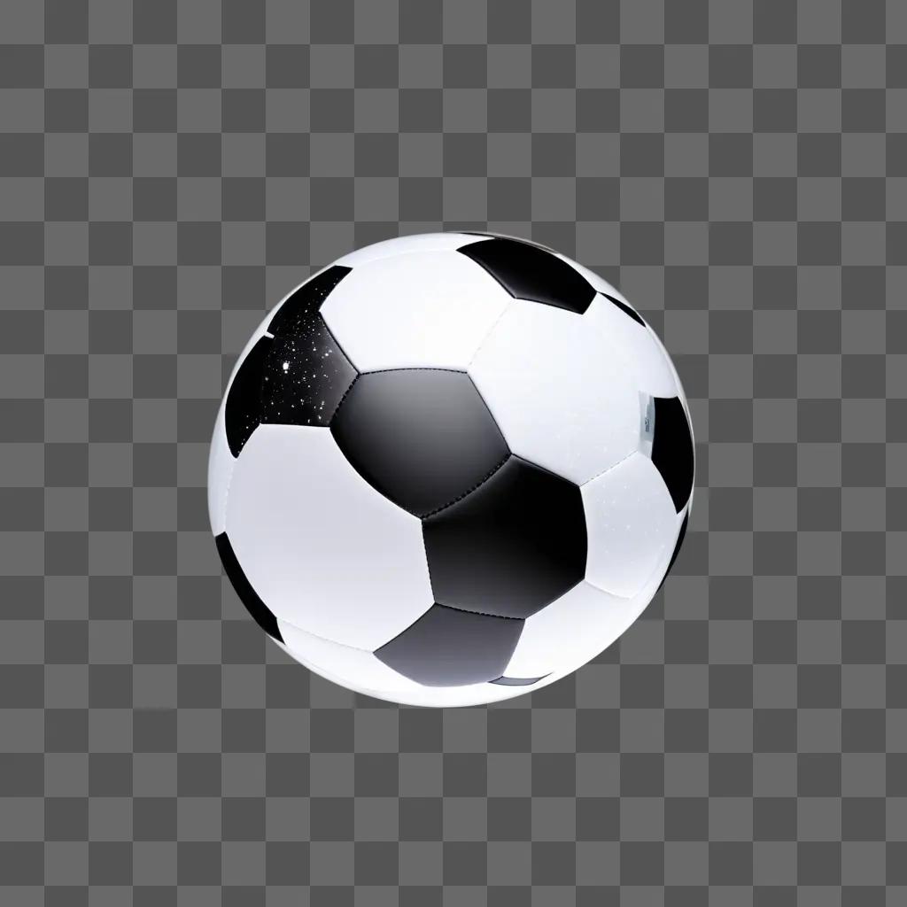 transparent football ball on a grey background