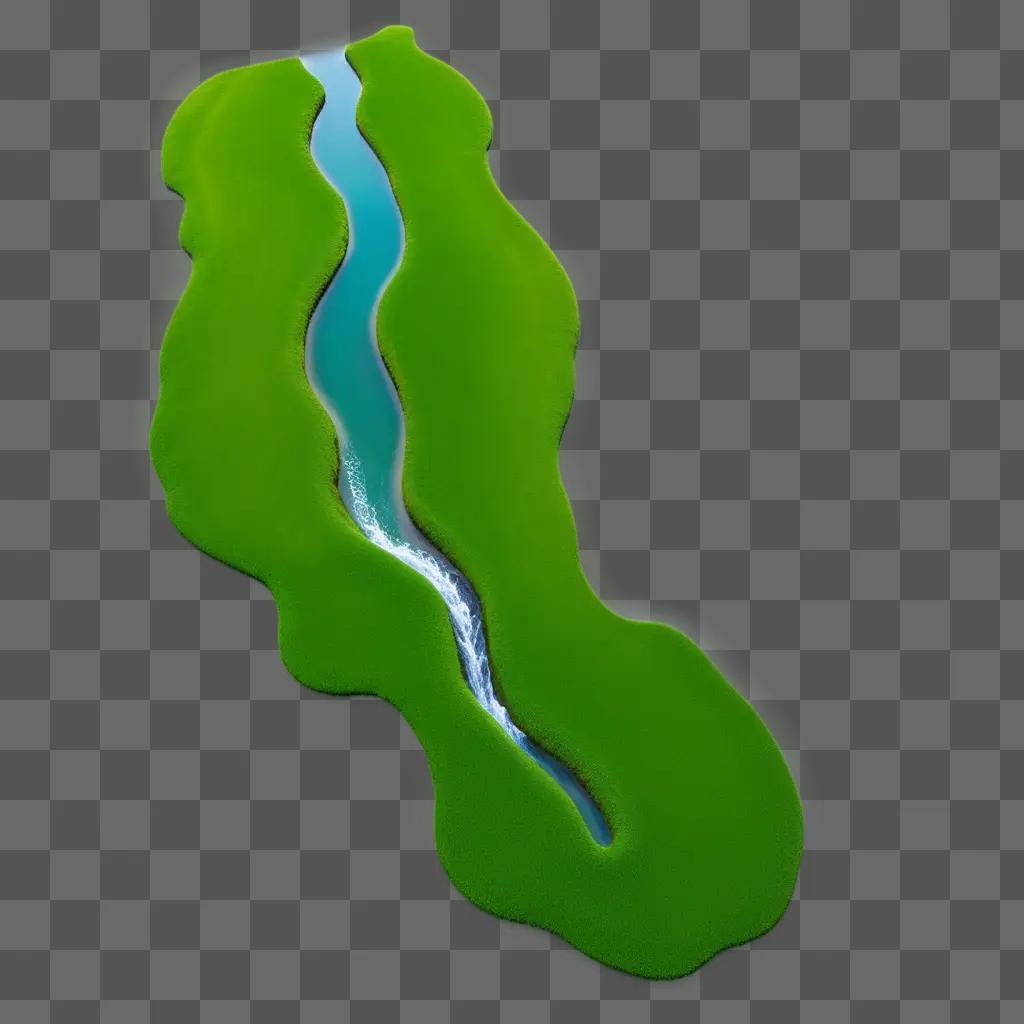 transparent free 3D model of a river