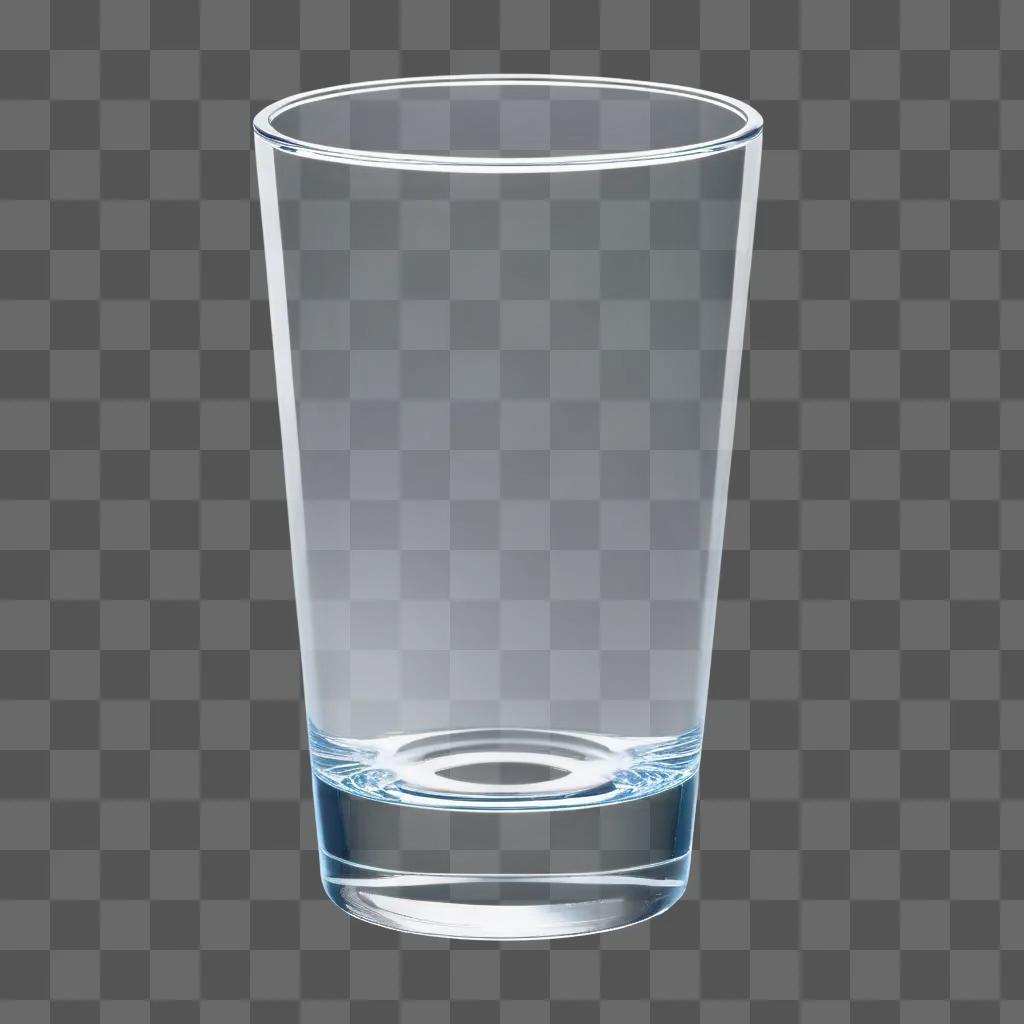 透明な液体が入った透明なガラスのコップ