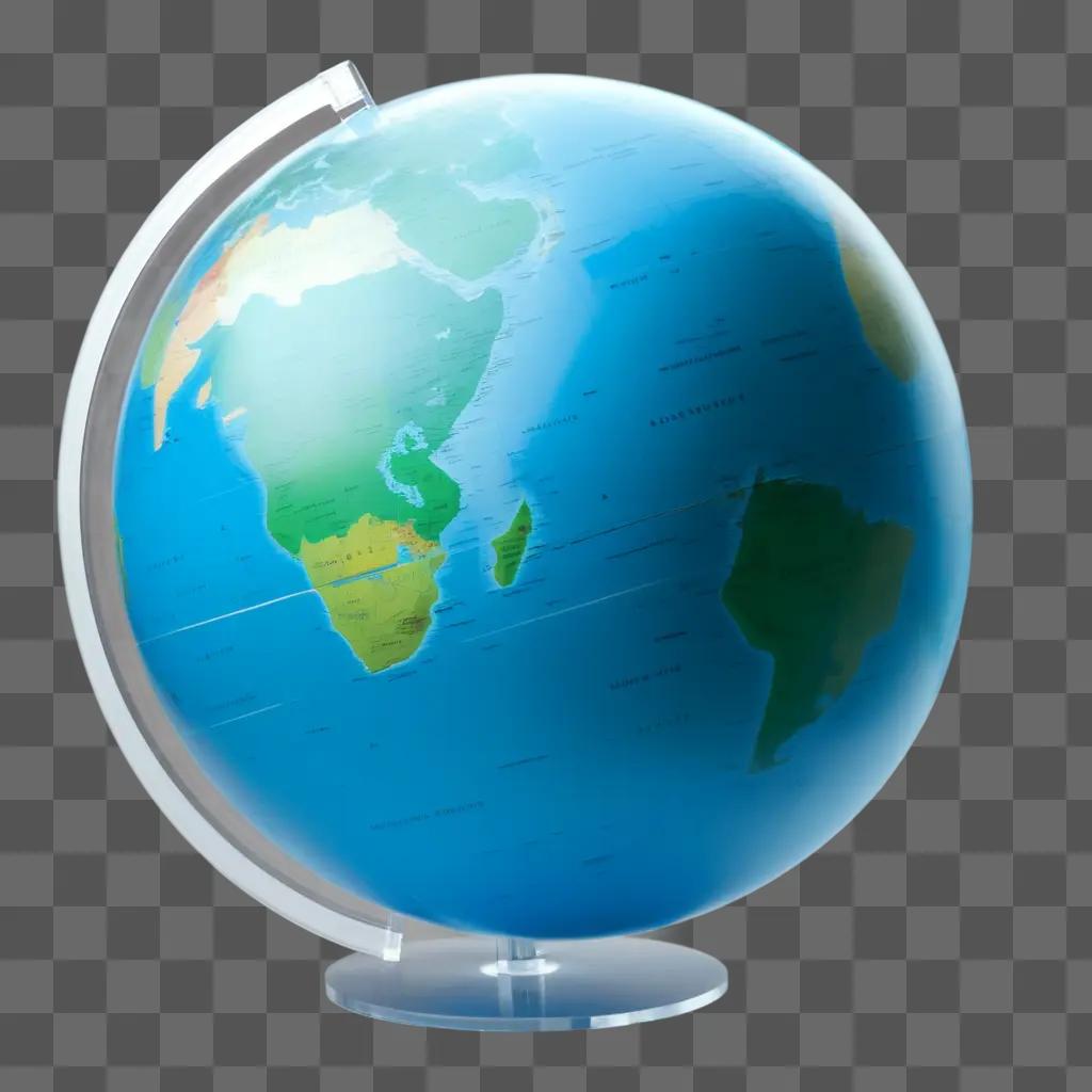 transparent globe with countries on it