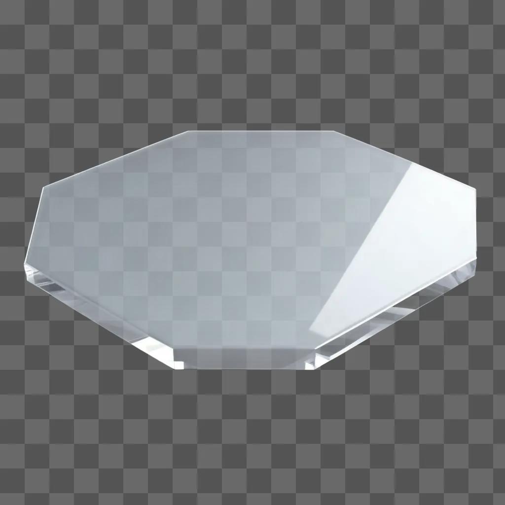 transparent hexagon is on a white background