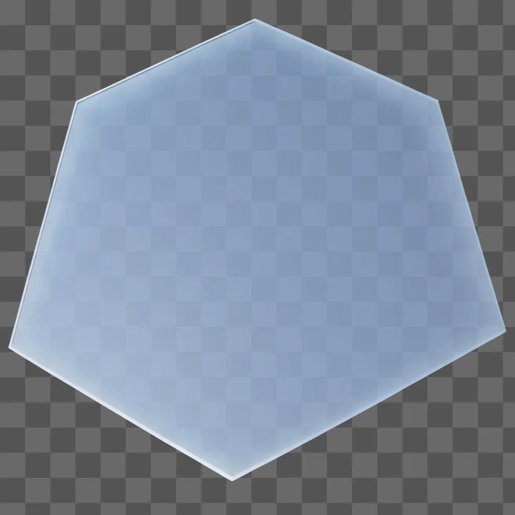 transparent hexagon on a blue background