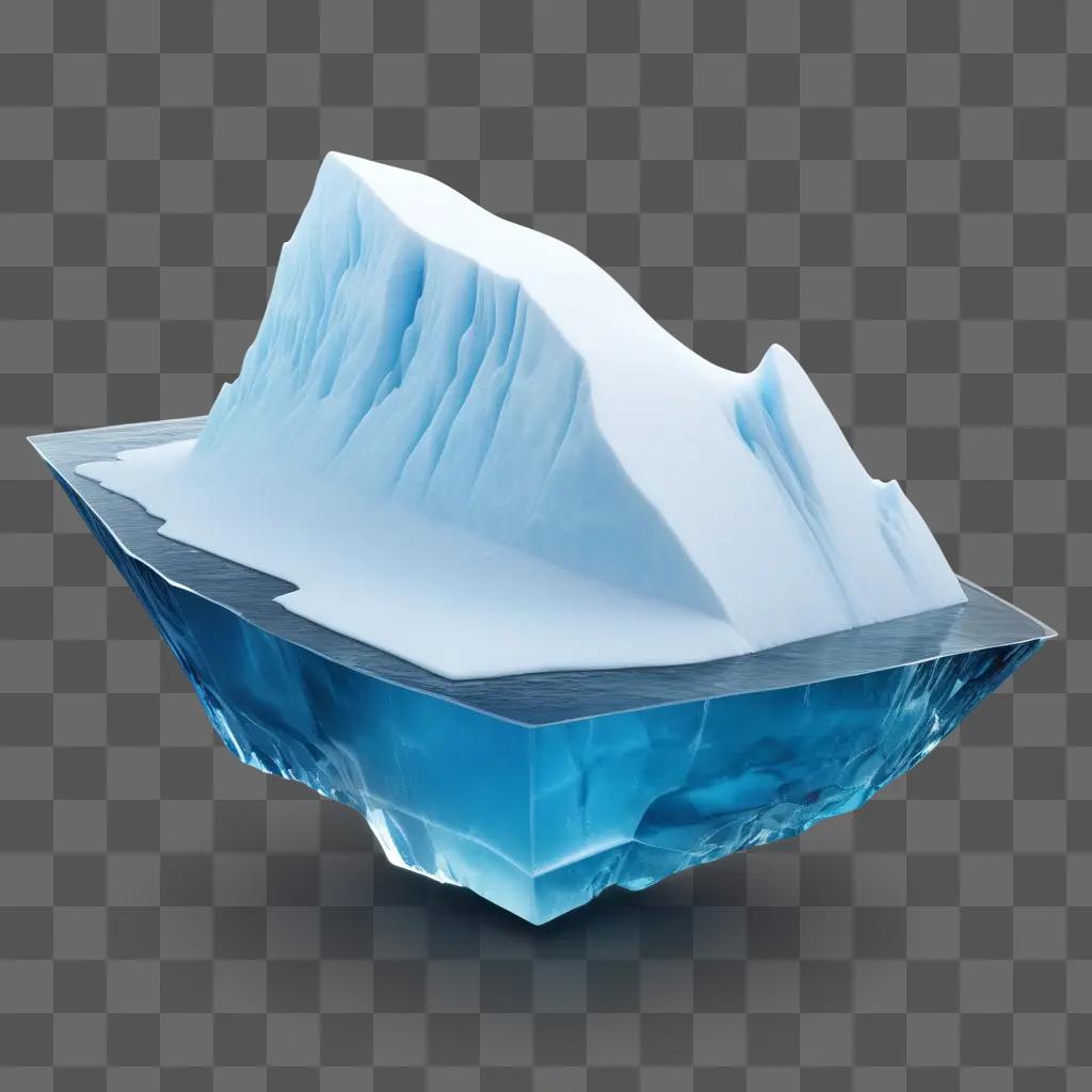 transparent iceberg floats on the water