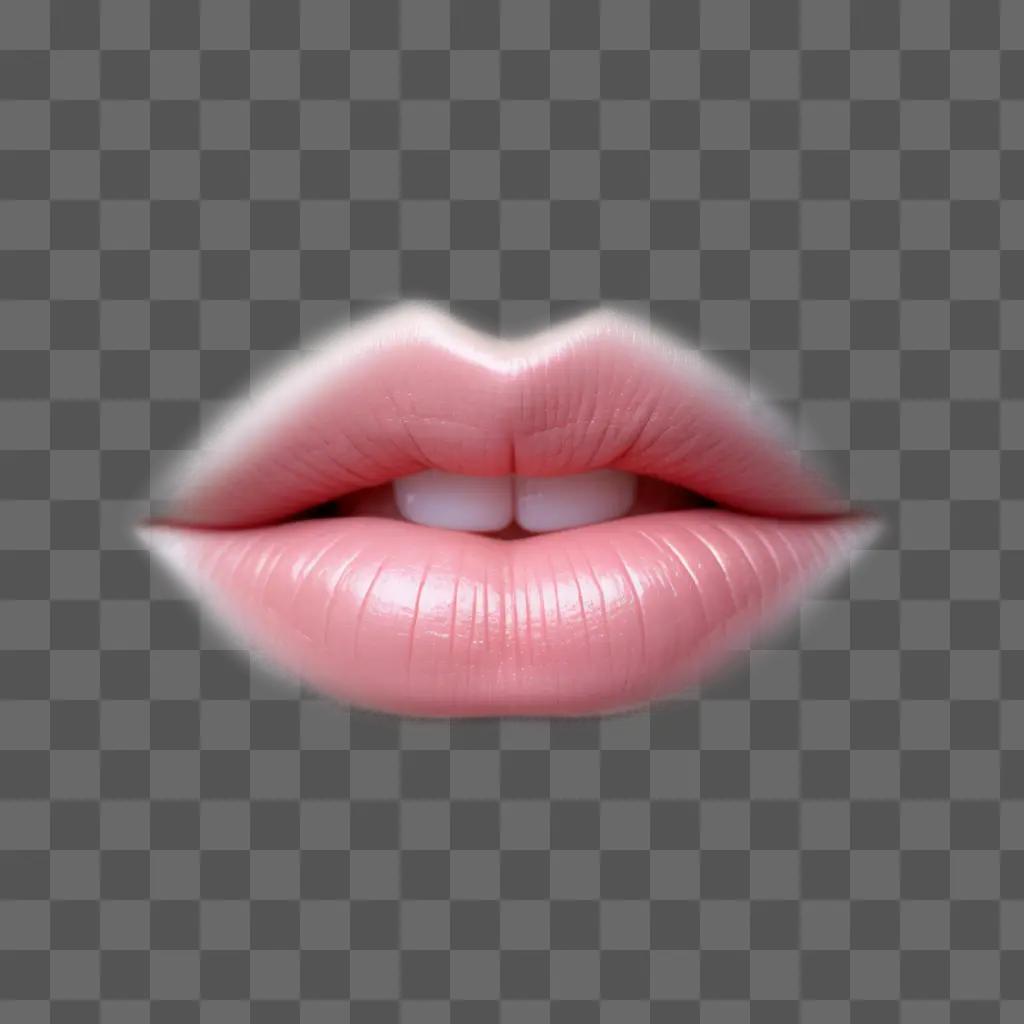 transparent image of a pink lip