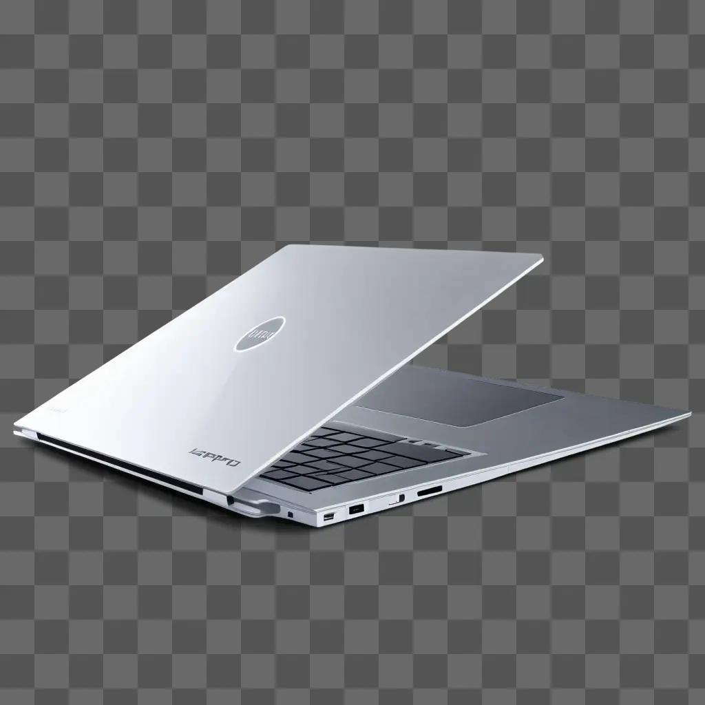 Dellのロゴが入った透明なノートパソコン