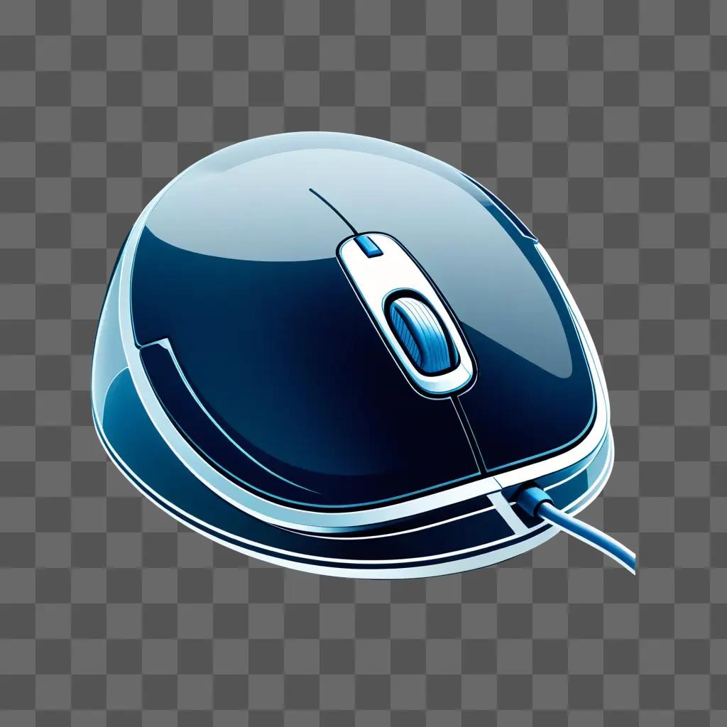 transparent mouse on a light blue background