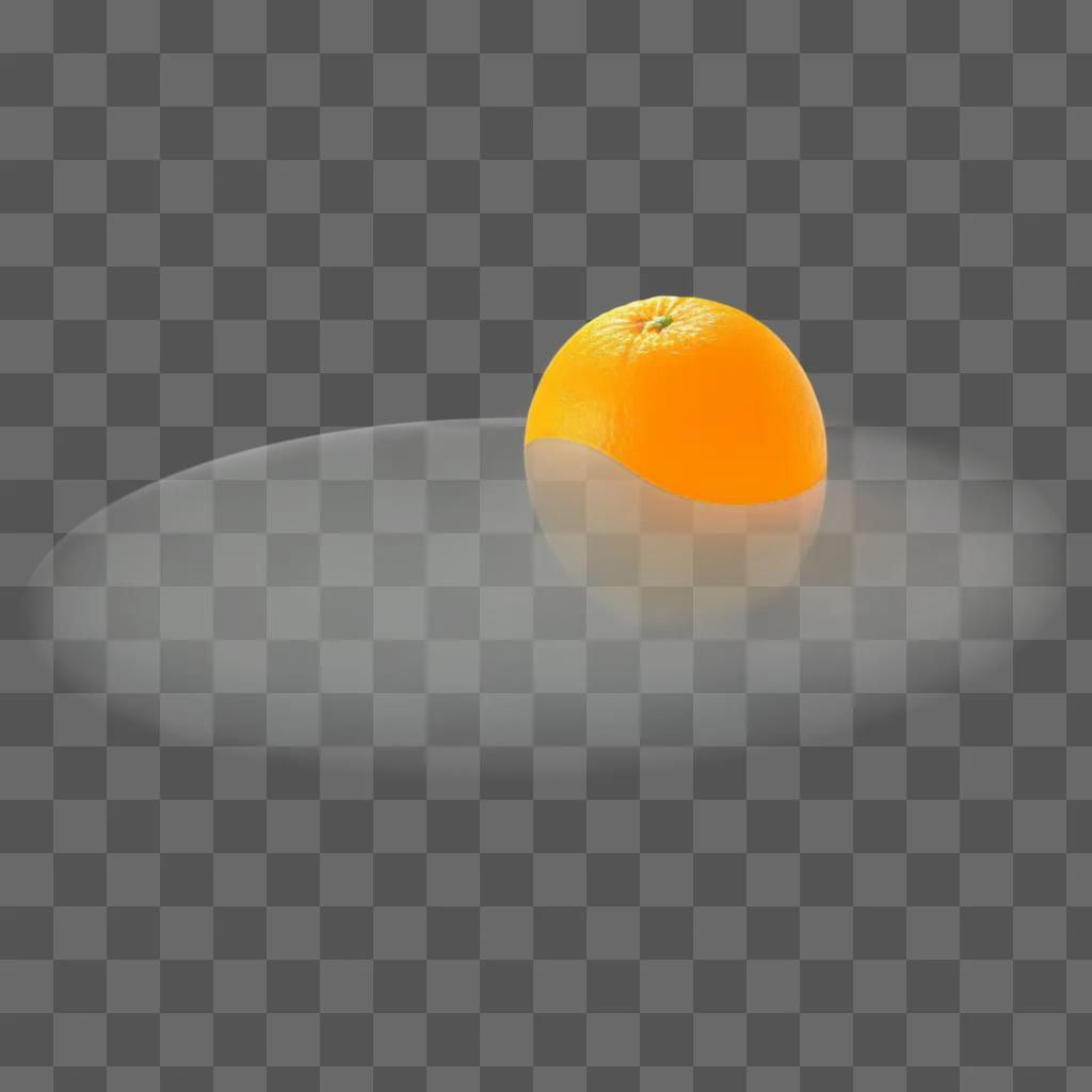 transparent orange in a white bowl