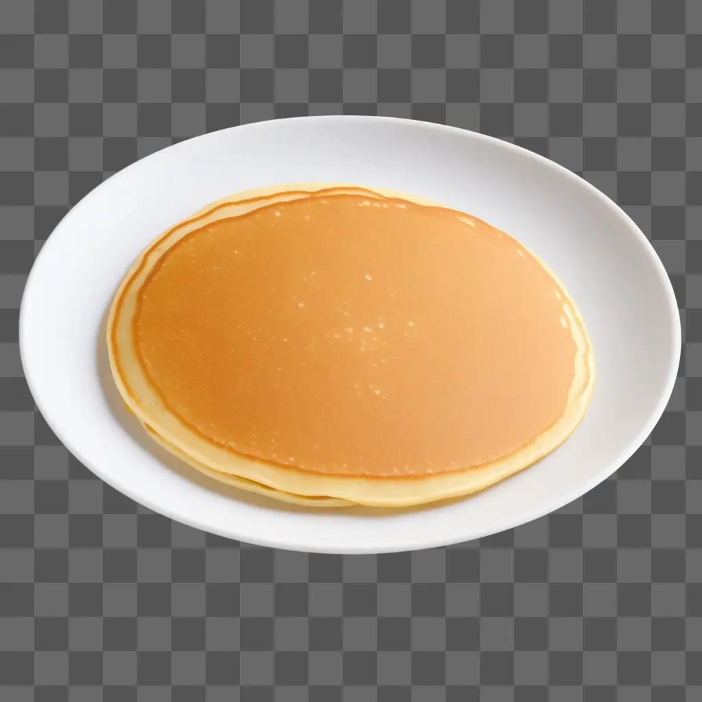 transparent pancake sits on a plate