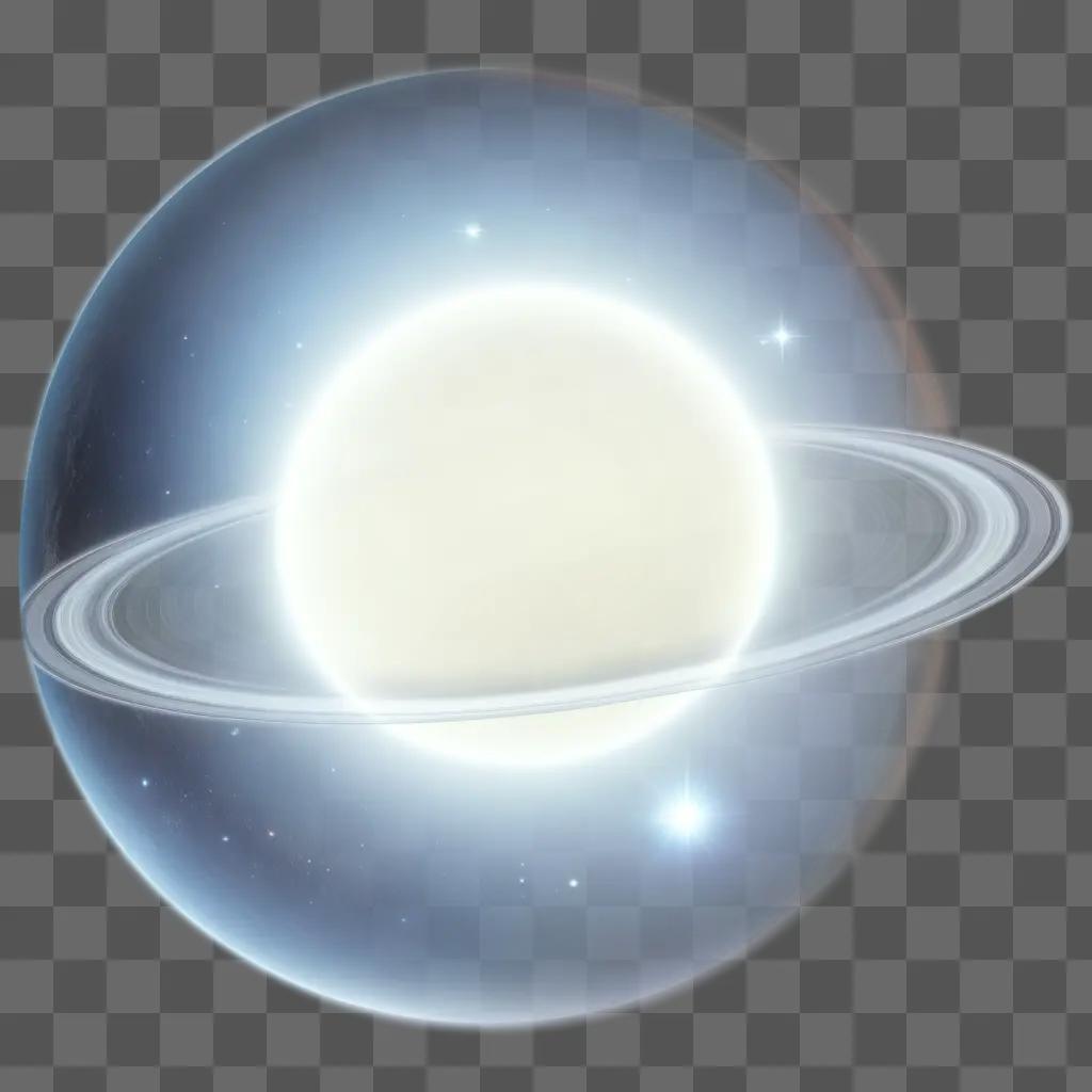 transparent planet with a white light sun