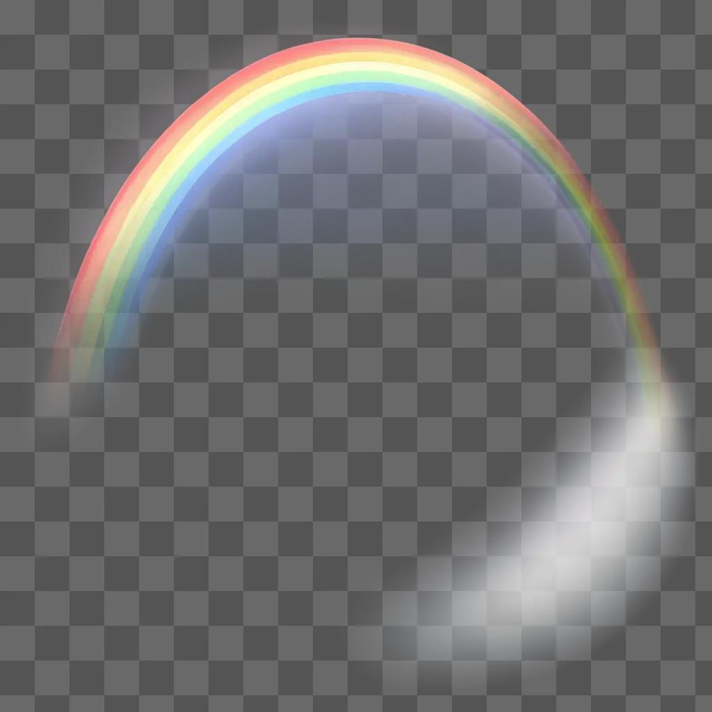 transparent rainbow is beautifully displayed in the picture