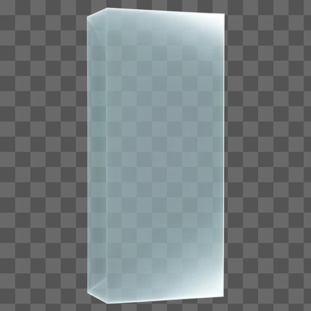 transparent rectangle box against a light blue background