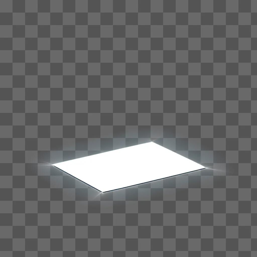 transparent rectangle is shining on a gray background