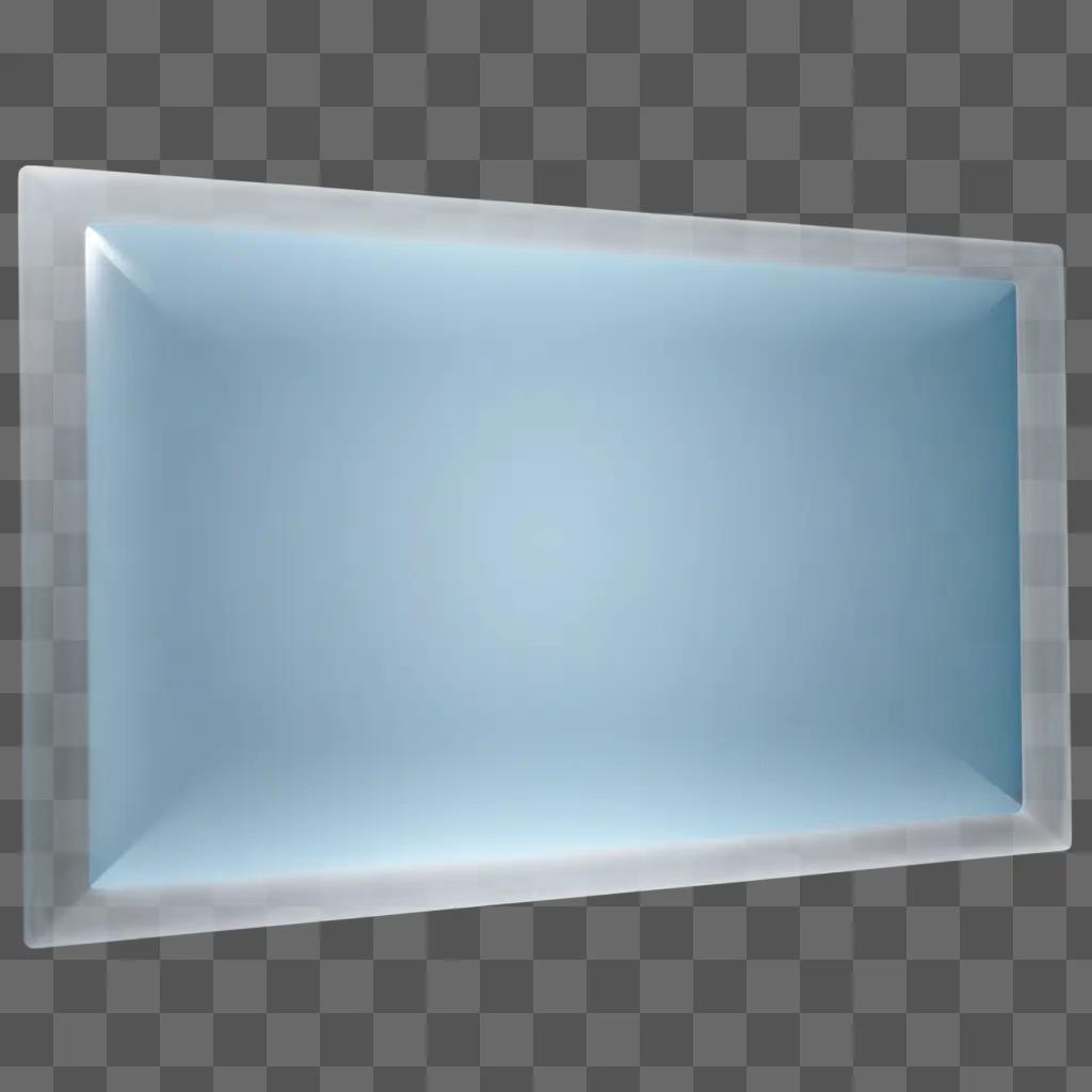 transparent rectangle on a light blue background