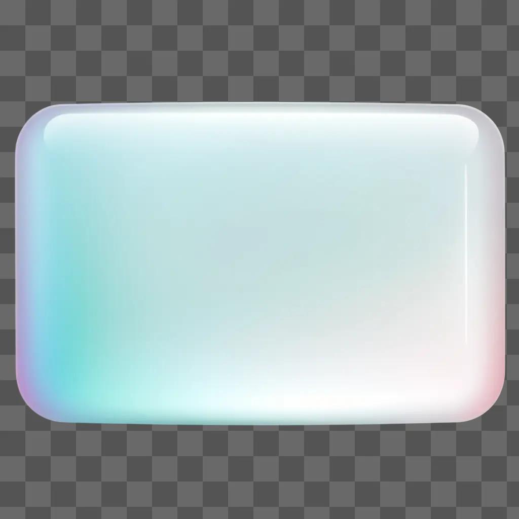 transparent rectangular glass shape on a white background