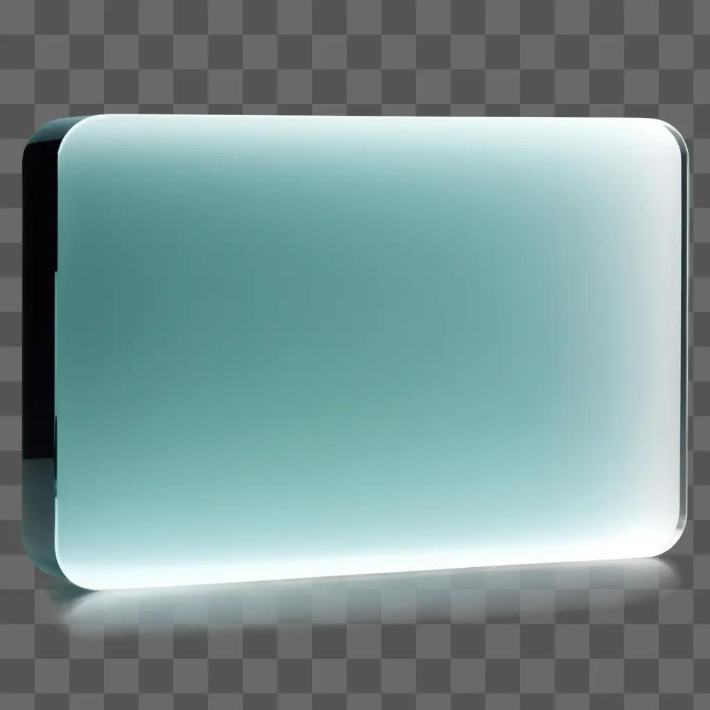 transparent rectangular light box is illuminated