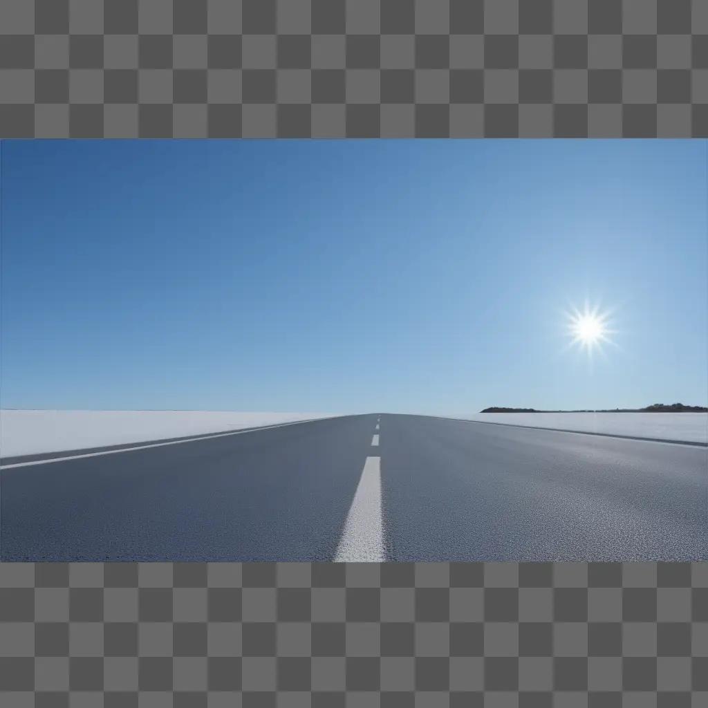 transparent road stretches into the distance