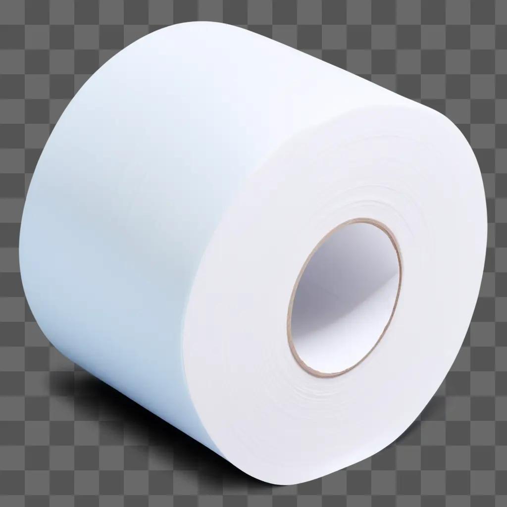 transparent roll of toilet paper