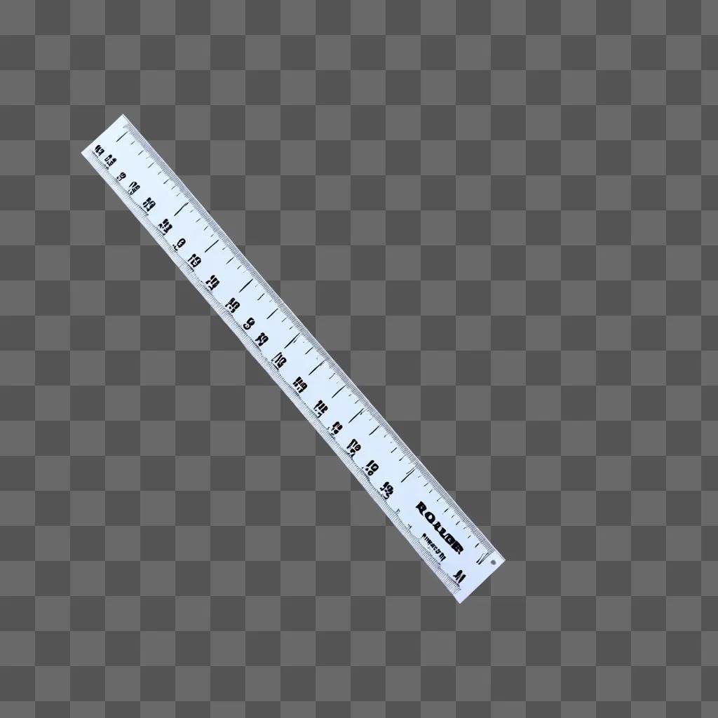 transparent ruler on a light background