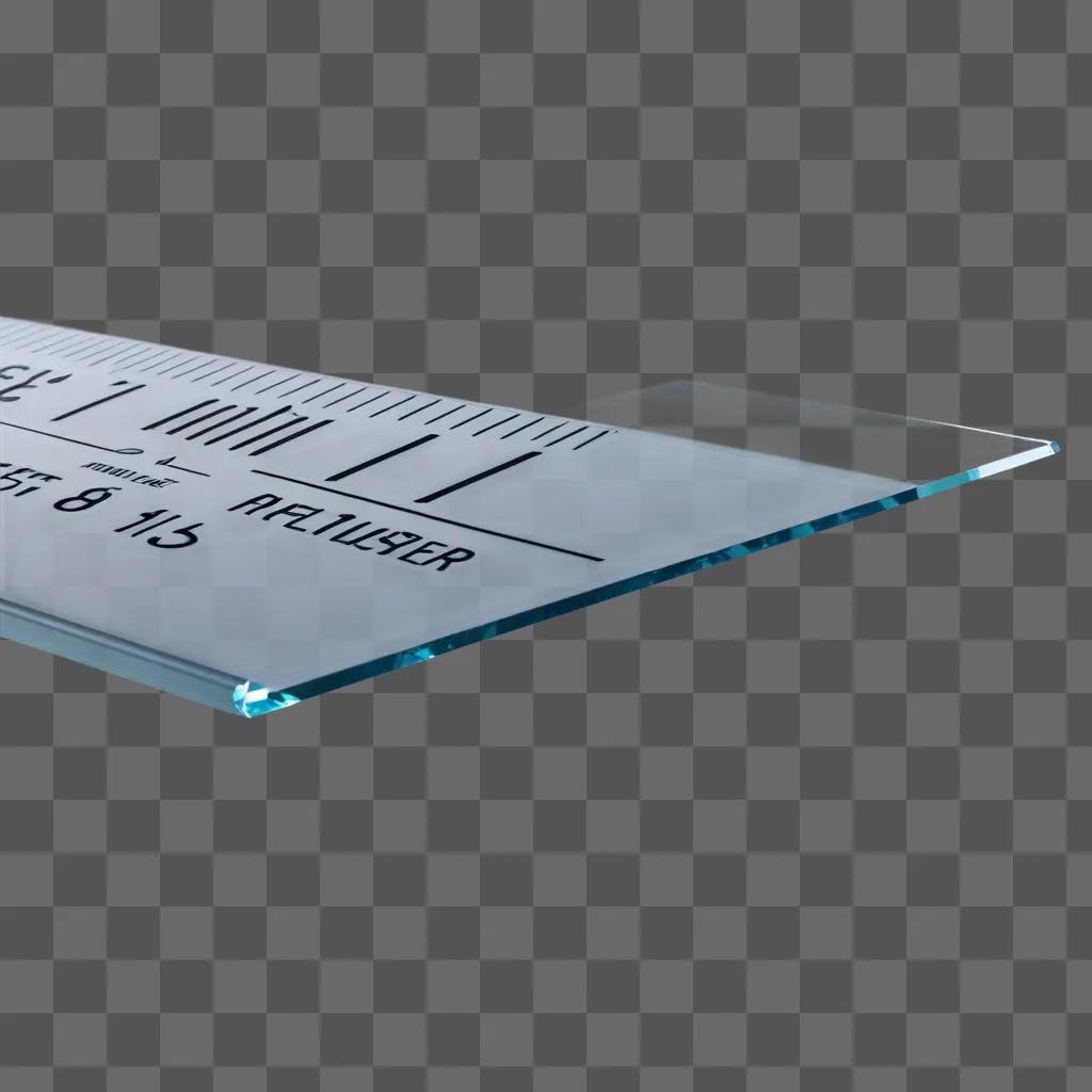 transparent ruler with black lines on it