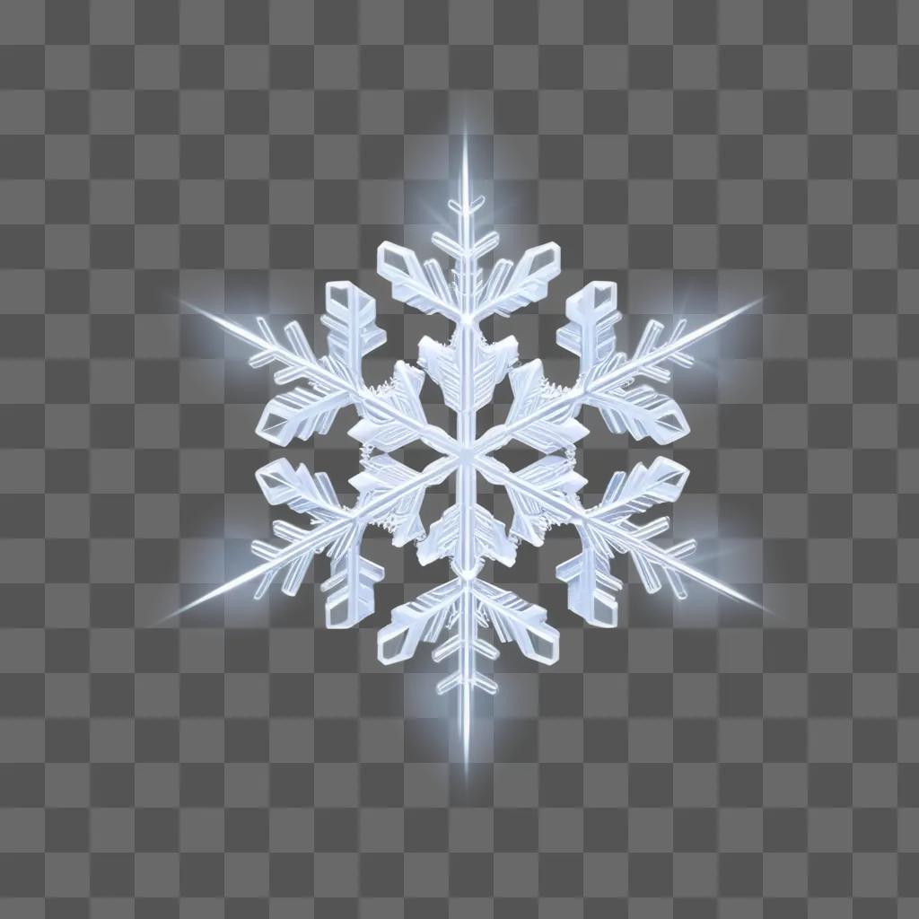 transparent snowflake with blue lights