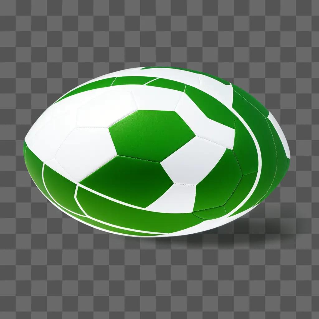 transparent soccer ball on a green background