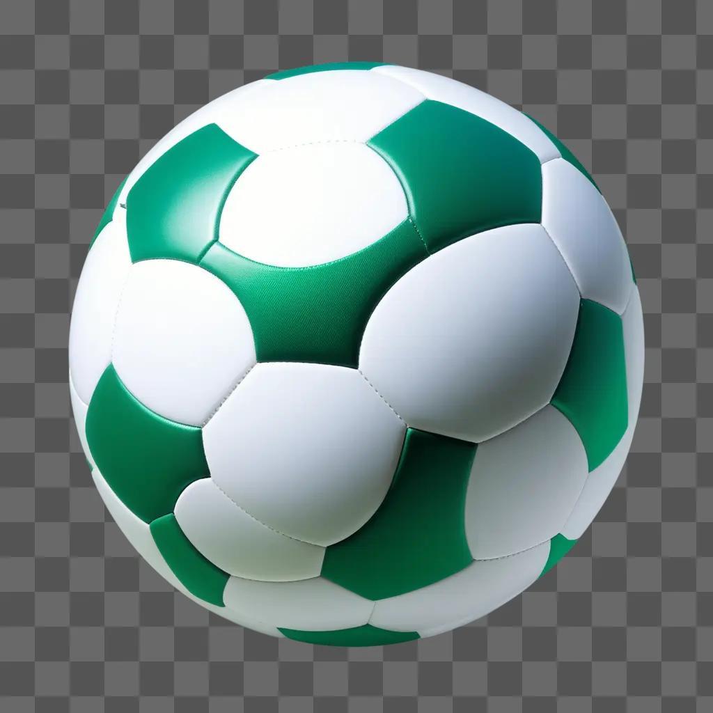 transparent soccer ball with green and white color