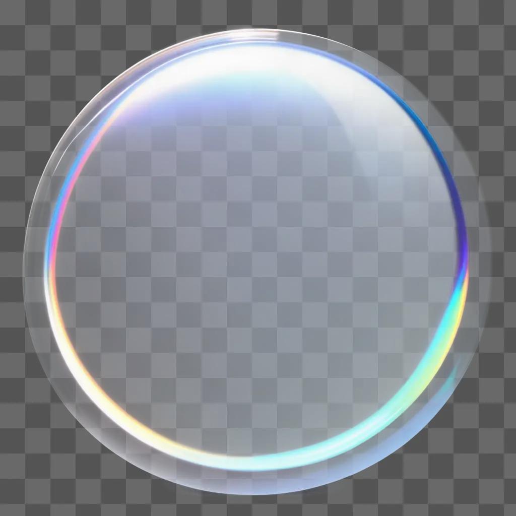 transparent sphere with a rainbow shine