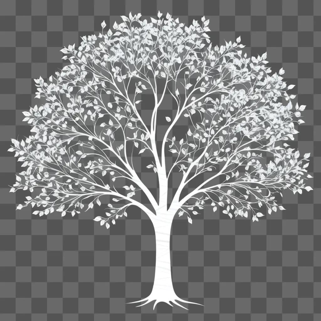 transparent tree in a white background